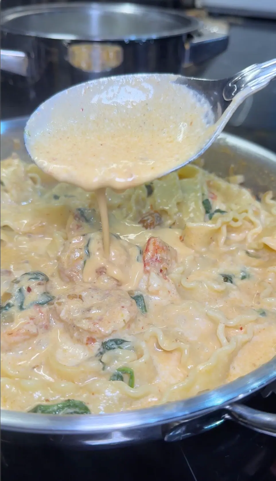 Creamy Shrimp Pasta with Sun-Dried Tomatoes and Spinach
