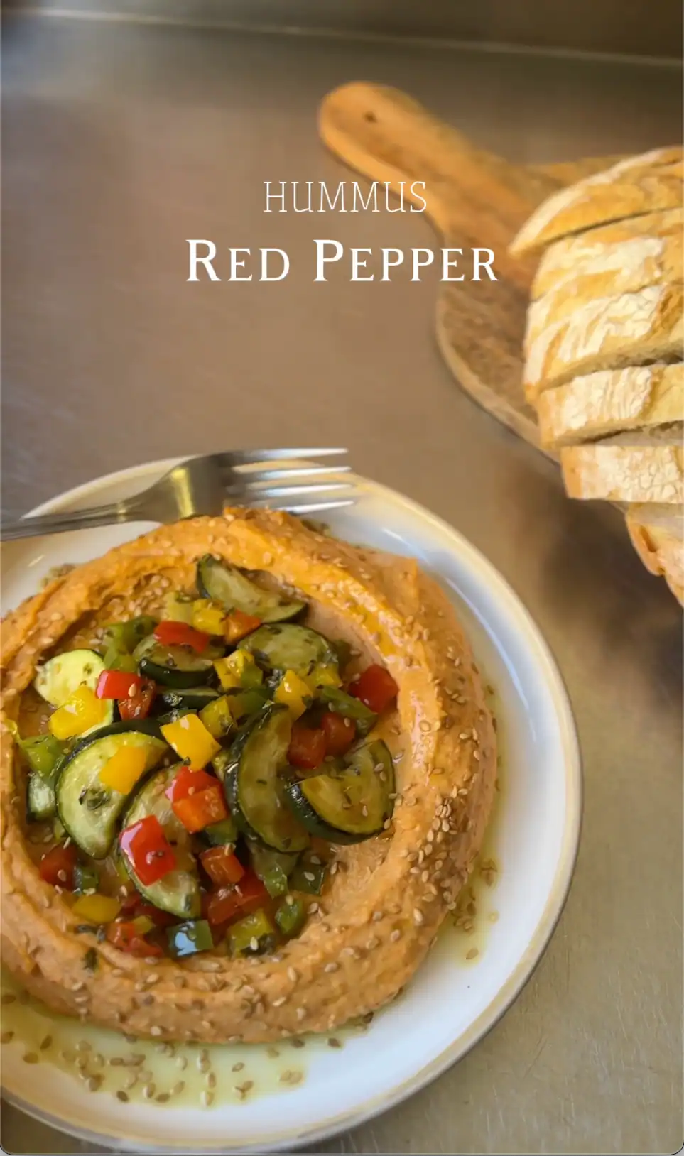 Roasted Red Pepper Hummus Recipe