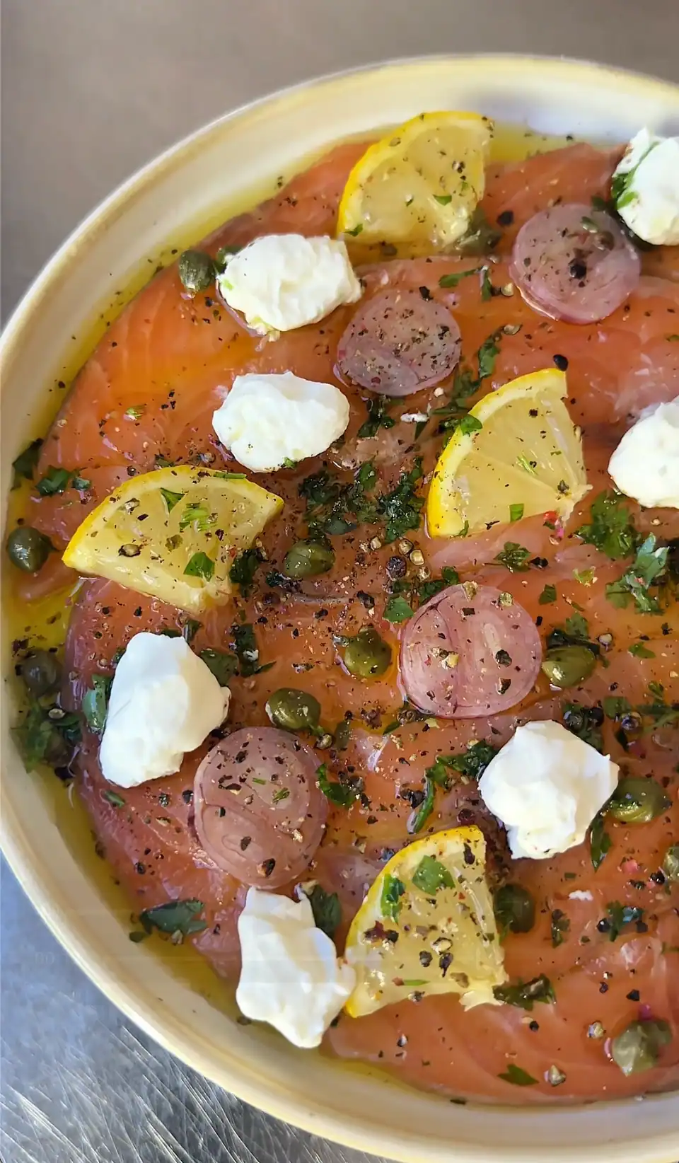 Salmon Gravlax Carpaccio