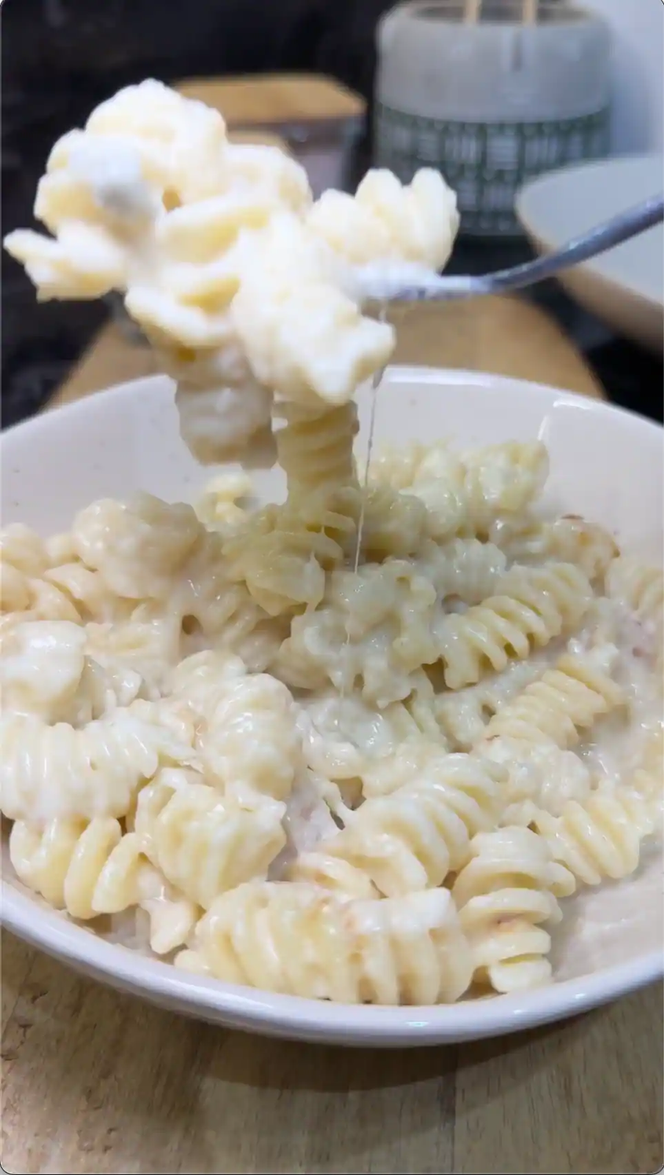 Creamy Fusilli with Gruyère and Gorgonzola
