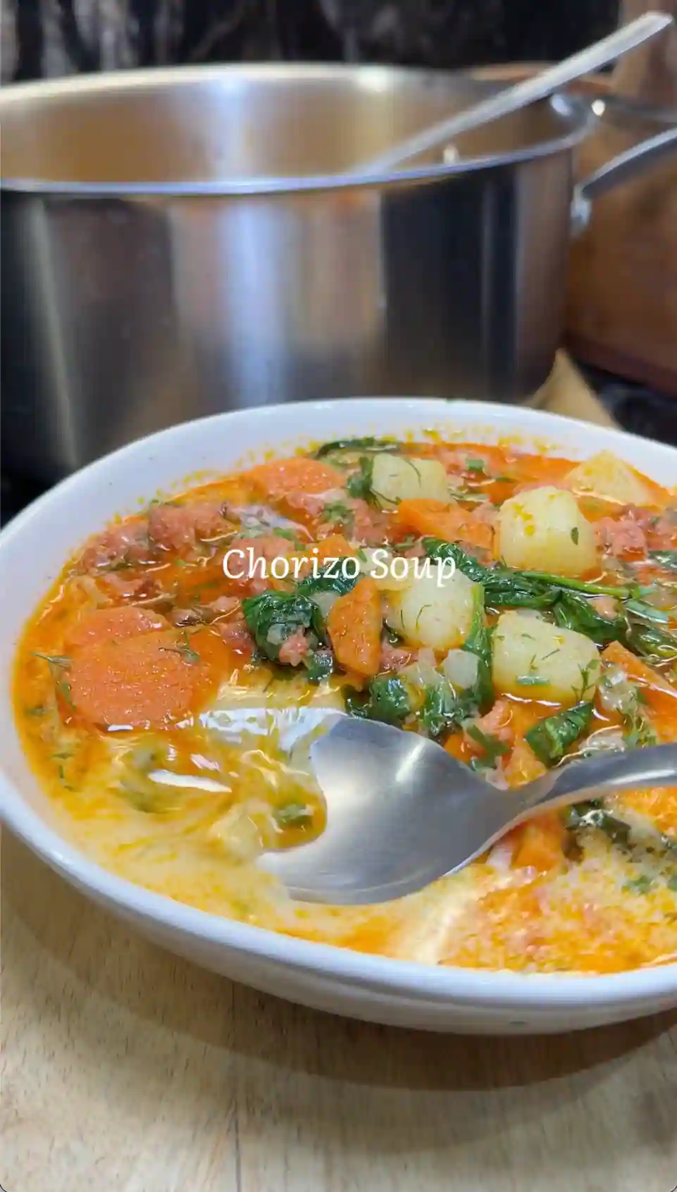 Spicy Chorizo & Cream Potato Soup